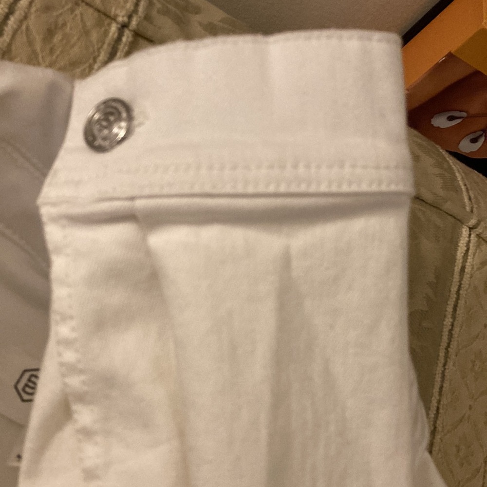 Candace Cameron Bure white jean jacket